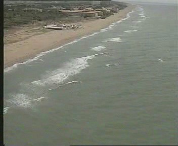 El desaparescut Club Nàutic de Gavà Mar i el litoral del nord de Gavà Mar (any 2000)